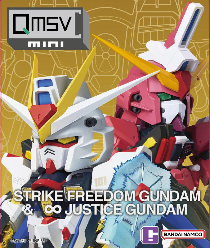 Bandai BNESH Q MSV QMSV Mini Strike Freedom Gundam Justice Gundam" Gundam SEED Destiny" (blind box)