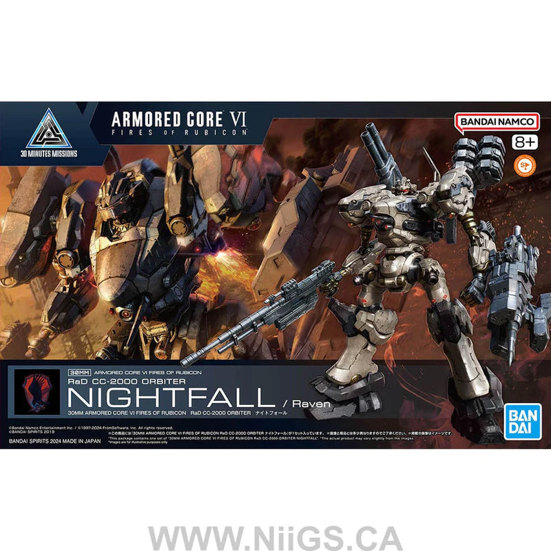 BANDAI Hobby 30MM ARMORED CORE Ⅵ FIRES OF RUBICON RaD CC-2000 ORBITER NIGHTFALL