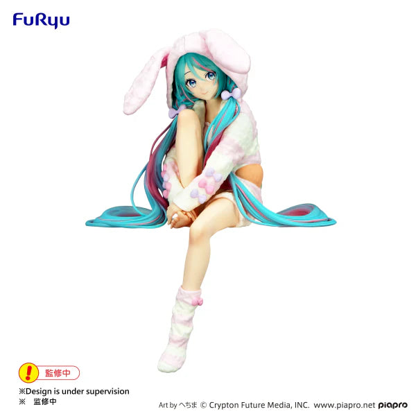 Hatsune Miku Noodle Stopper Figure -Rabbit Ear Pajama