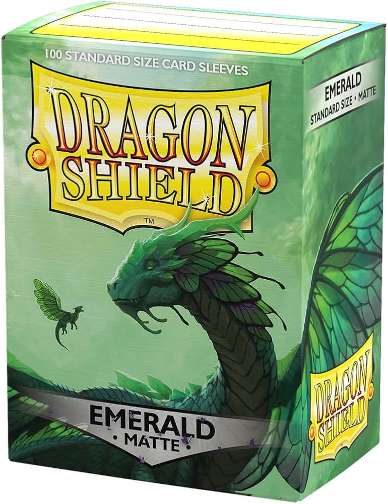 Dragon Shield 100 Standard Deck Protector Card Sleeves Matte Emerald