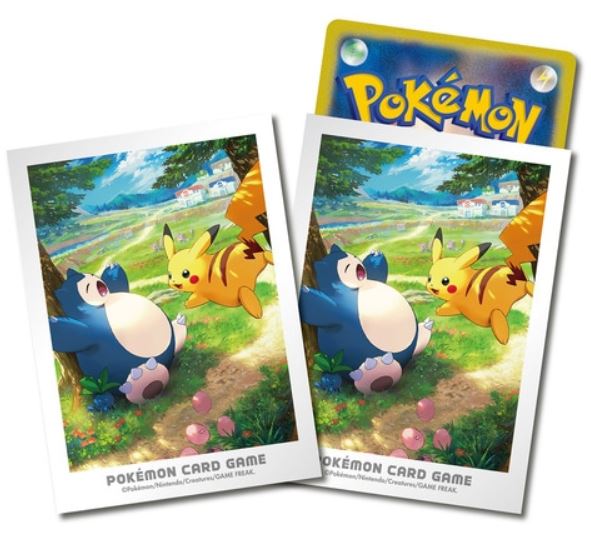 Pokemon Card Game TCG Sleeves (Kanto Adventures Pikachu & Snorlax)