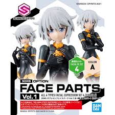 Bandai 30MS OPTION FACE PARTS VOL.1 ALL 4 TYPES COLOUR A